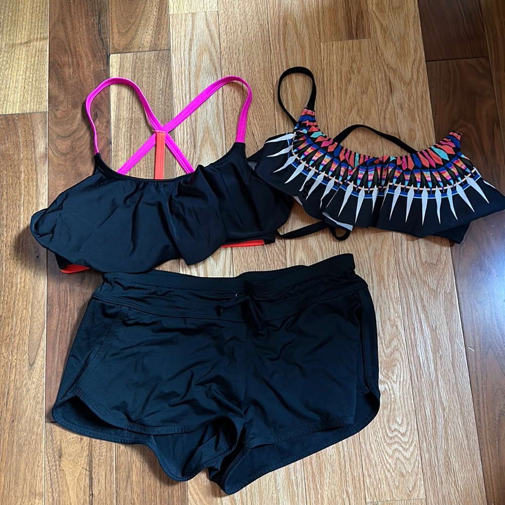 Athleta bottoms and 2 PINK tops. All size medium.